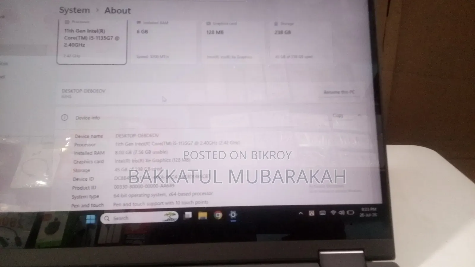 Laptop Lenovo Flex 5 8GB Intel Core i5 SSD 256GB