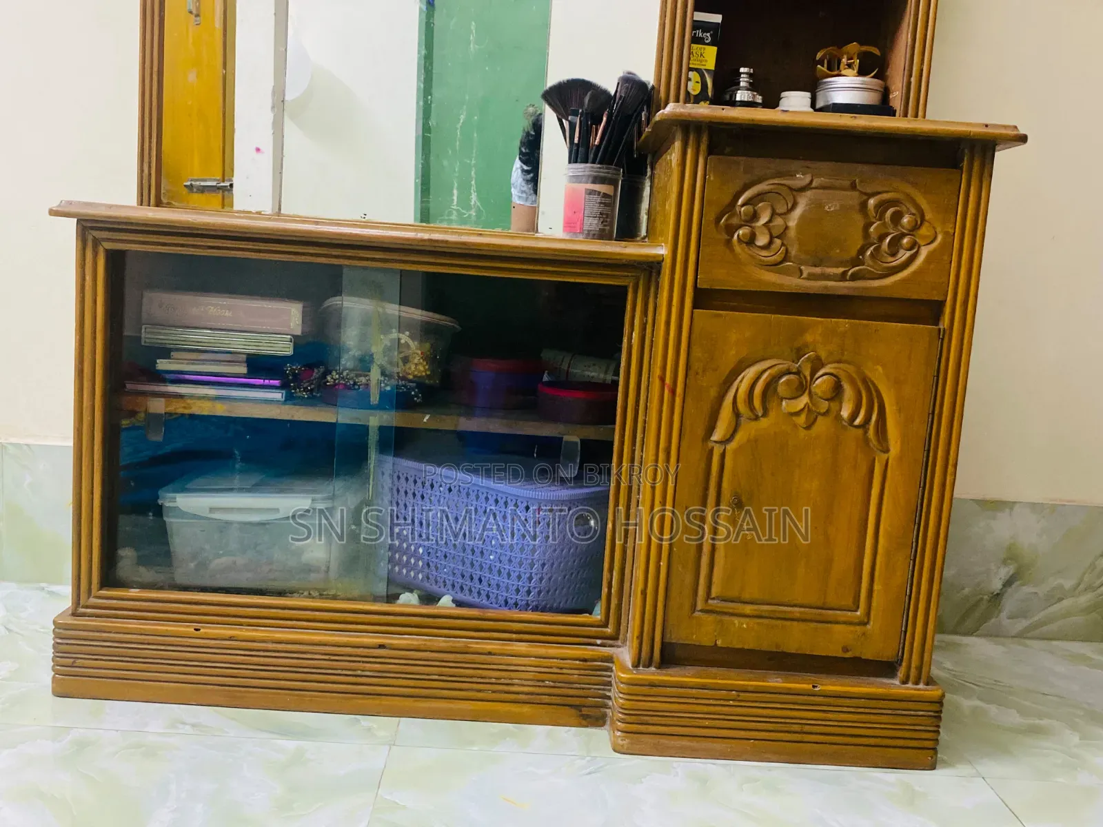 6ft × 3ft Teak Wood Dressing Table