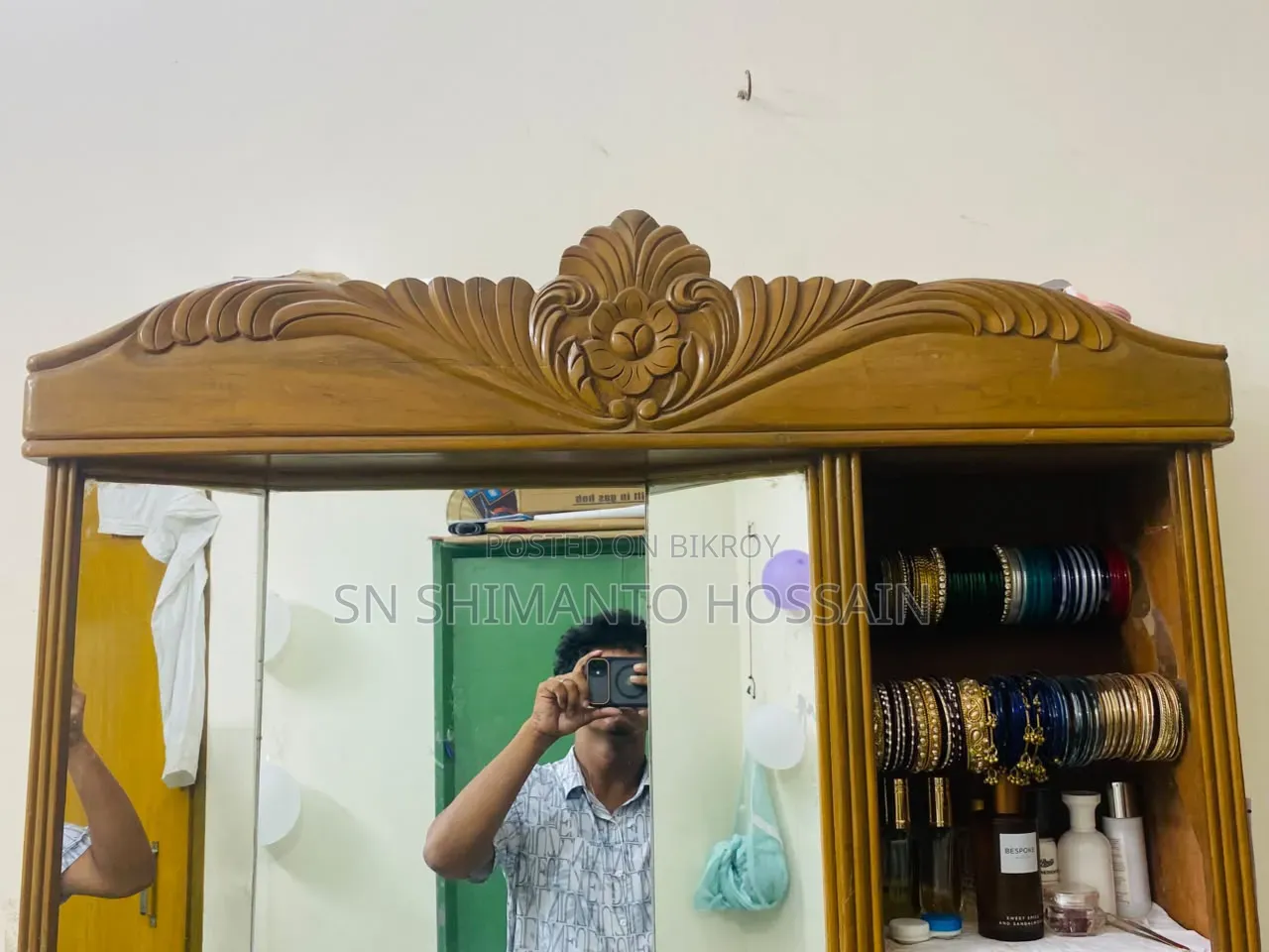 6ft × 3ft Teak Wood Dressing Table