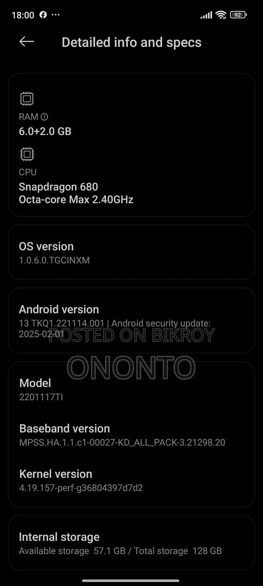 Xiaomi Redmi Note 11 128 GB Blue