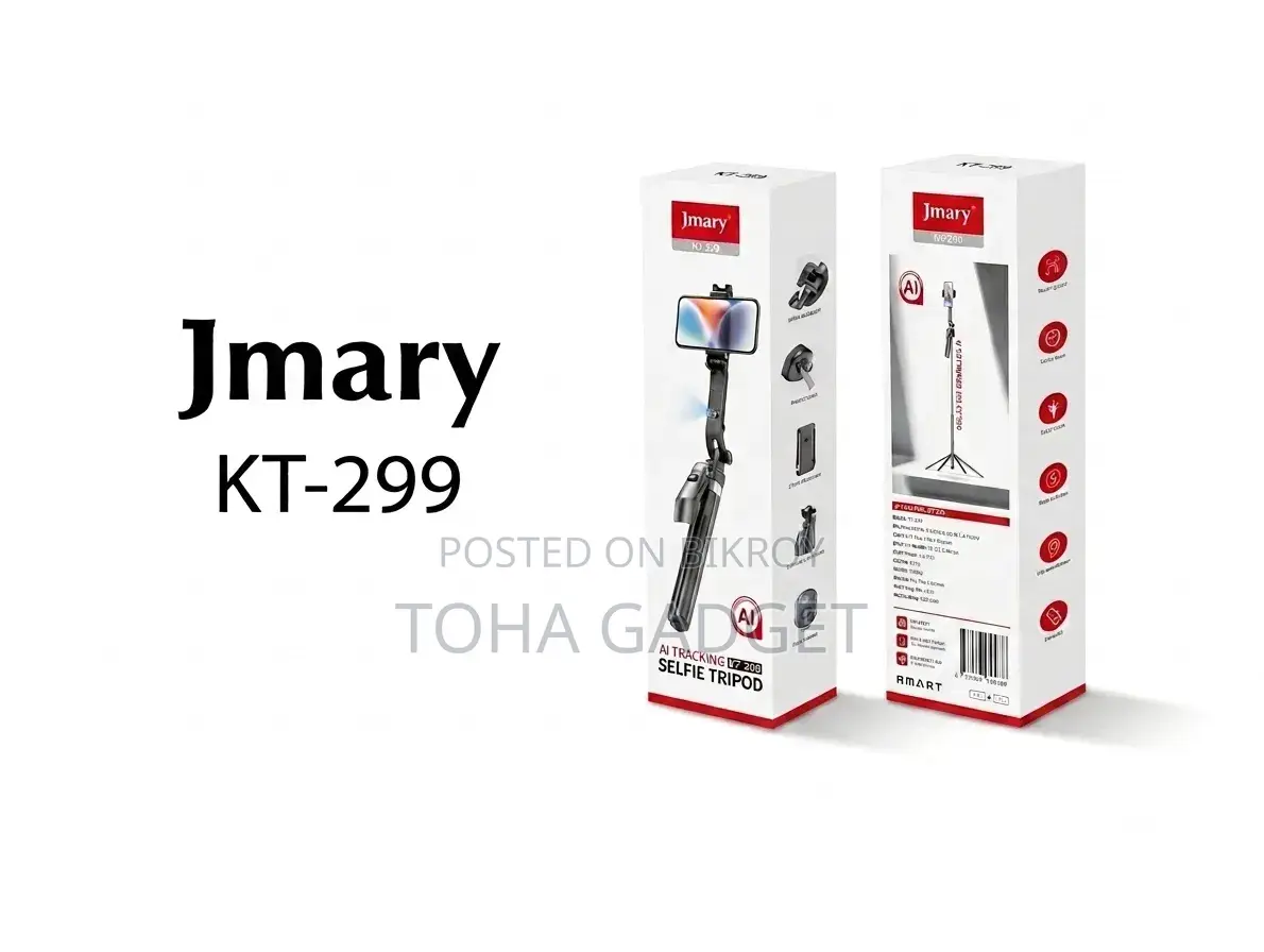 Jmary KT-299 AI Tracking Selfie Stick Tripod