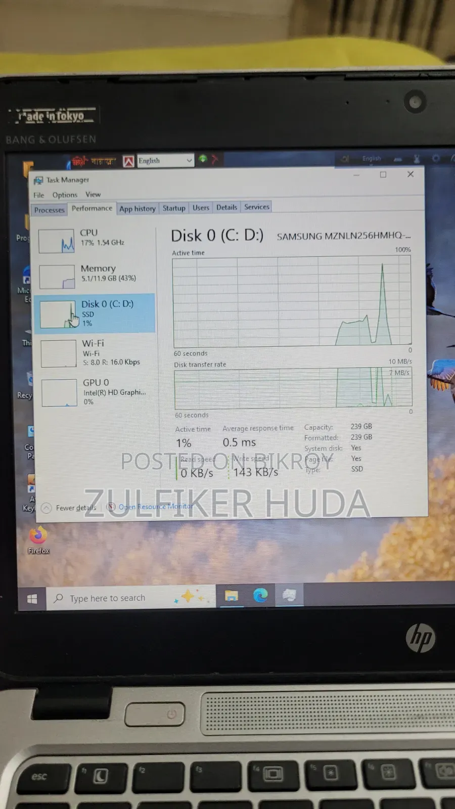Laptop HP EliteBook 820 G3 12GB Intel Core I5 SSD 256GB