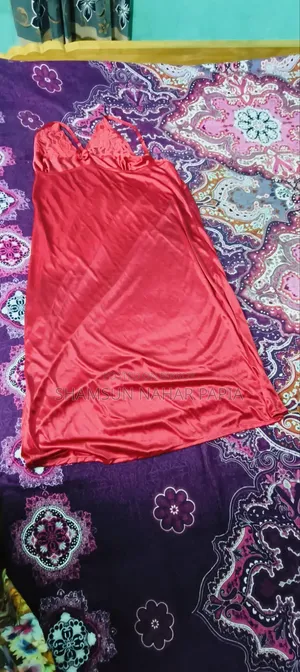 Premium Red Satin Nightwear / Nighty Set