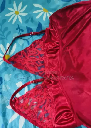 Premium Red Satin Nightwear / Nighty Set