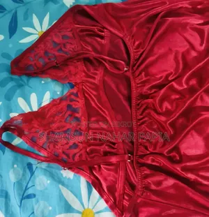 Premium Red Satin Nightwear / Nighty Set