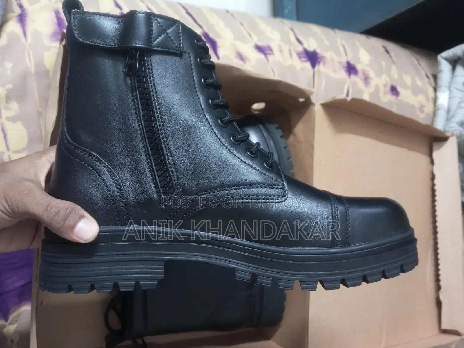 High Ankle Military Black Combat Boot for Men