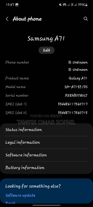 Samsung Galaxy A71 128 GB Black