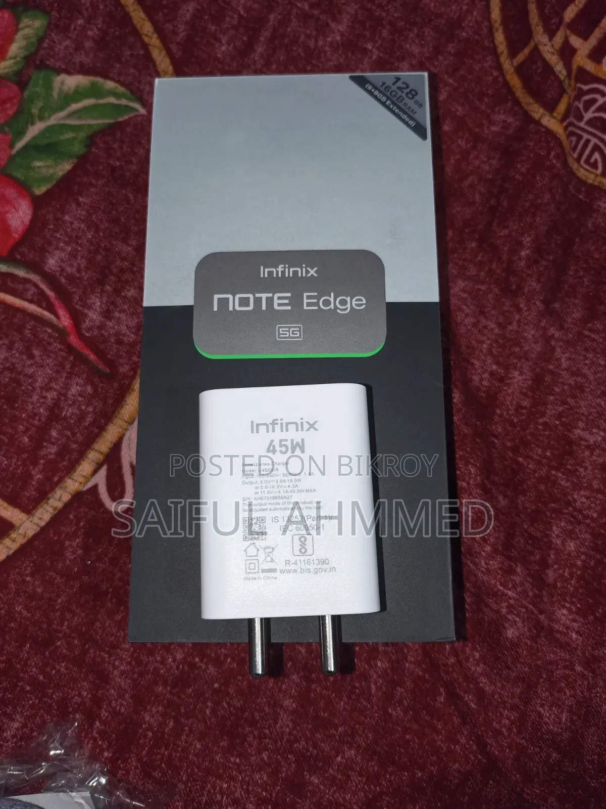 New Infinix Note Edge 128 GB Black