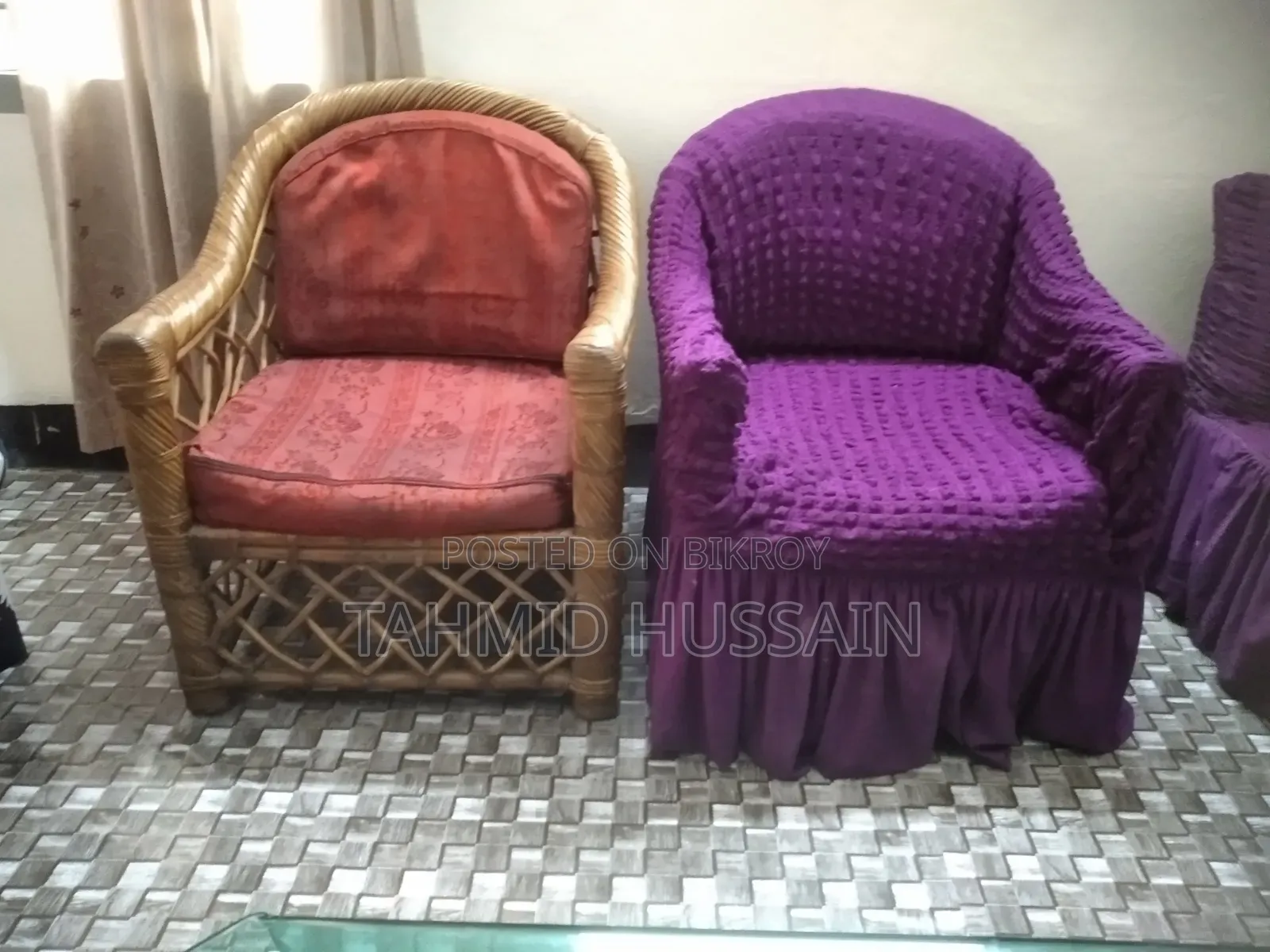 2 Large Cane Sofas for Sale
