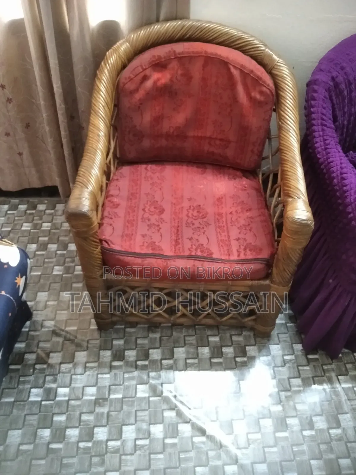 2 Large Cane Sofas for Sale