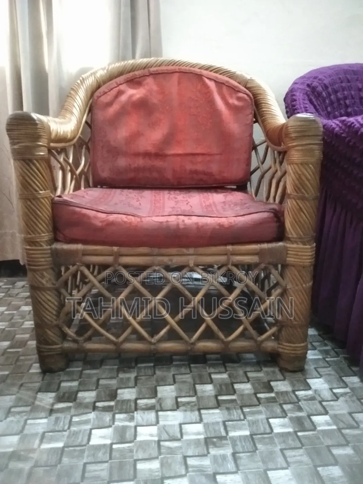 2 Large Cane Sofas for Sale