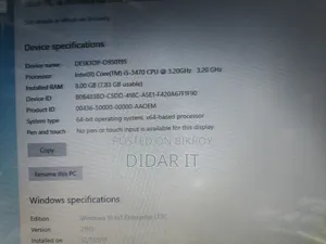 Desktop Computer Lenovo 8GB Intel Core I5 HDD 500GB
