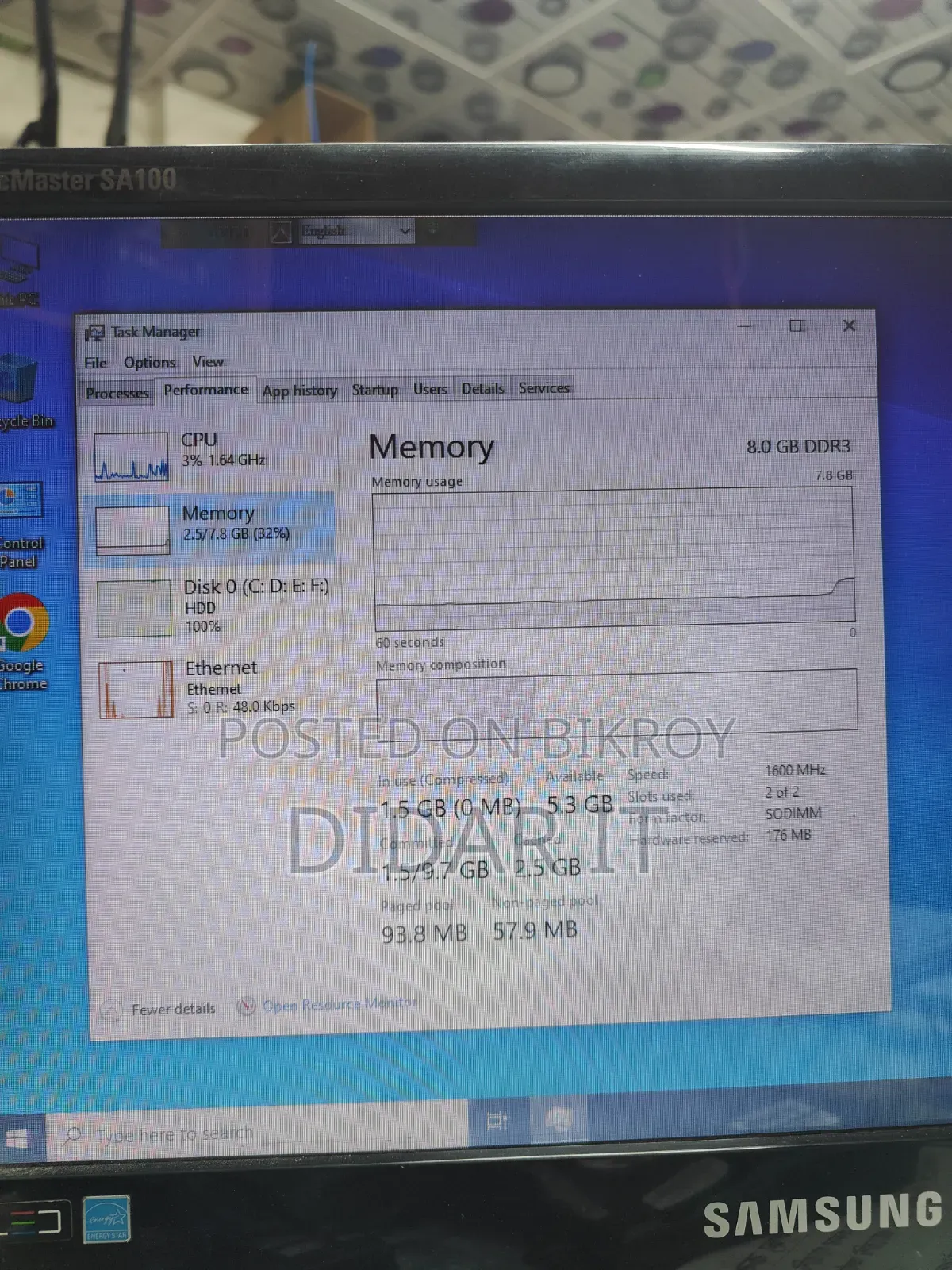 Desktop Computer Lenovo 8GB Intel Core I5 HDD 500GB