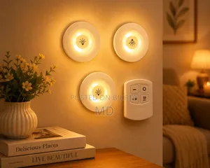 3-Piece Wireless LED Puck Light With Remote Control
