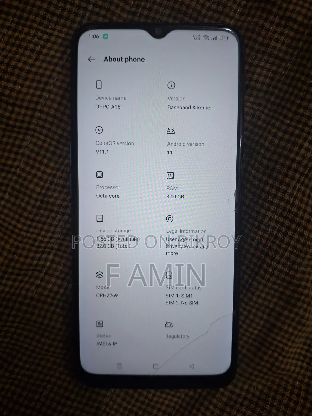 Oppo A16 32 GB Blue