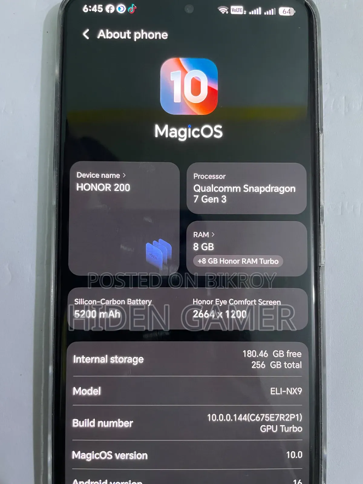 New Honor 200 256 GB Black