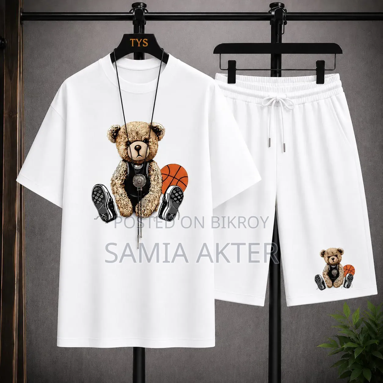 Mesh T-shirt and Short Pant Set Fabric: