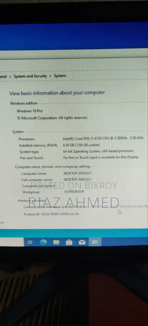 Desktop Computer MSI 8GB Intel Core i3 SSD 128GB