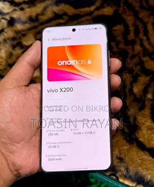 ভিভো এক্স২০০ ২৫৬ জিবি ব্ল্যাক