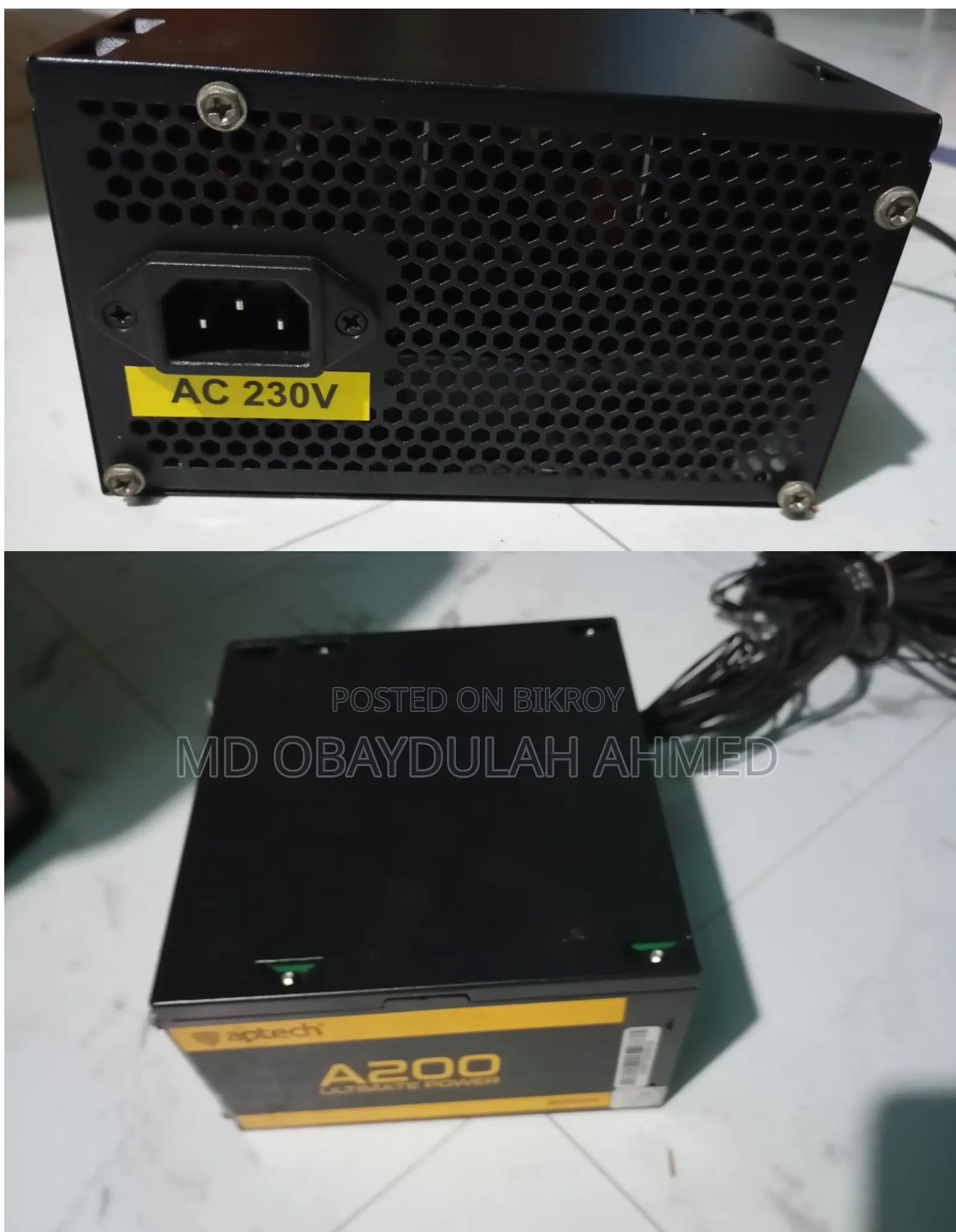 SSD, RAM, Power Supply