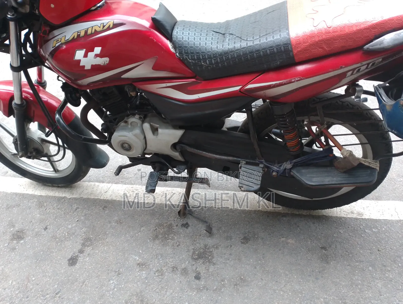 বাজাজ প্লাটিনা ১০০ ২০১৮ রেড