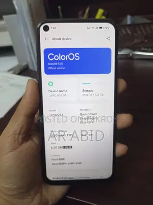 অপো এ৭৪ ৫জি ১২৮ জিবি ব্লু