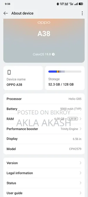 Oppo A38 128 GB Gold