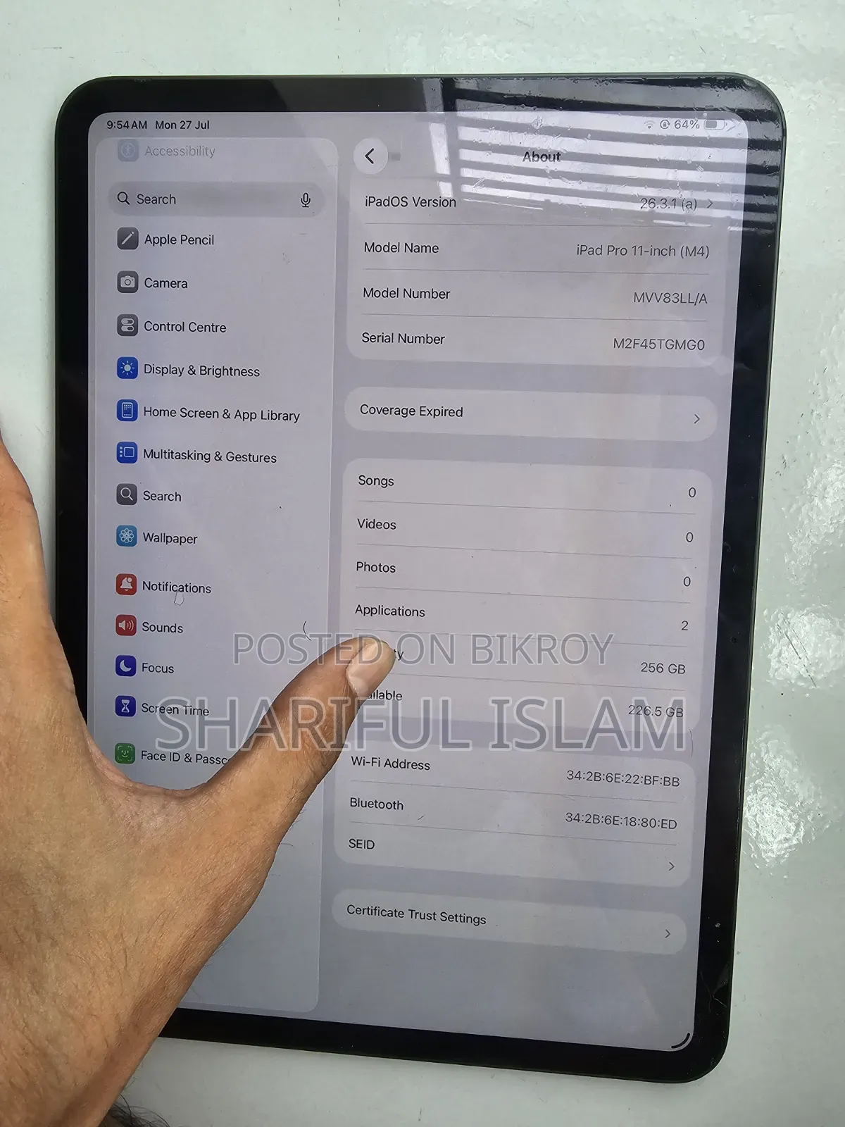 Apple iPad Pro 11 (2024) 128 GB Black