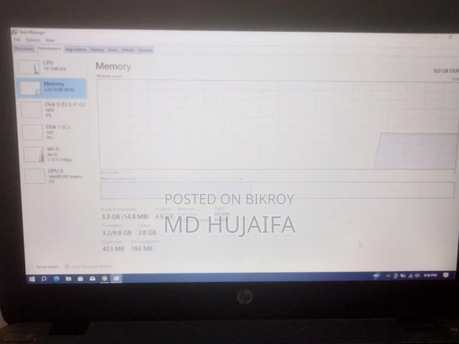 Laptop HP EliteBook 820 G1 8GB Intel Core i5 HDD 500GB
