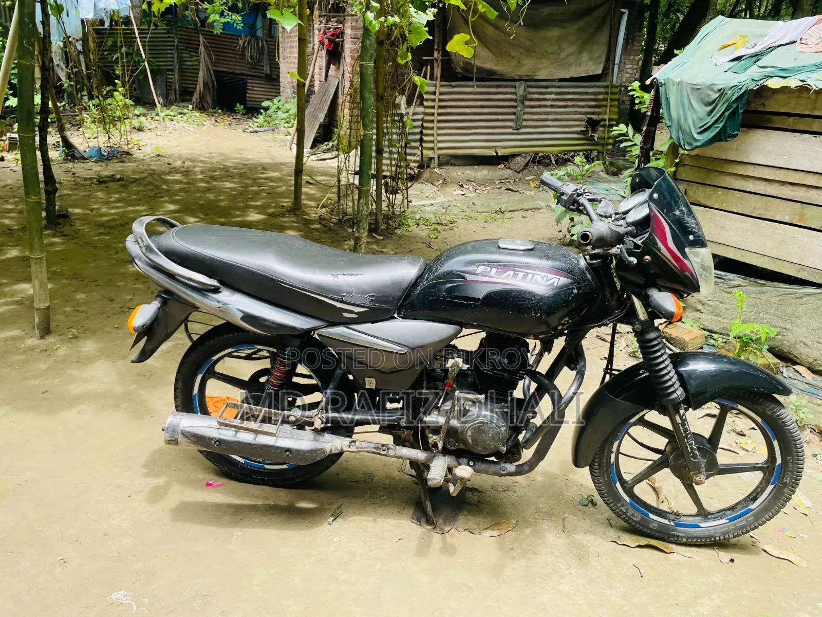 বাজাজ প্লাটিনা ১০০ ২০১৮ কালো