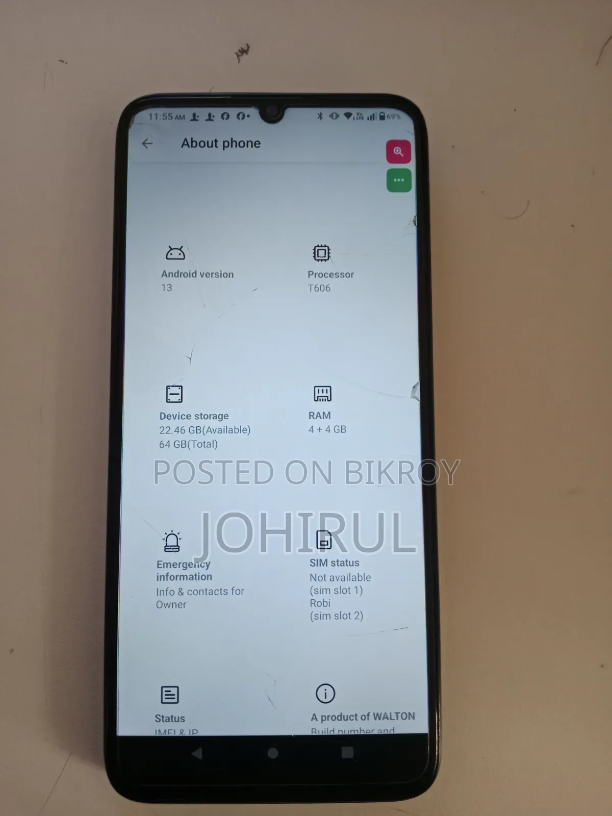 Walton Nexg N71 Plus 128 GB Black