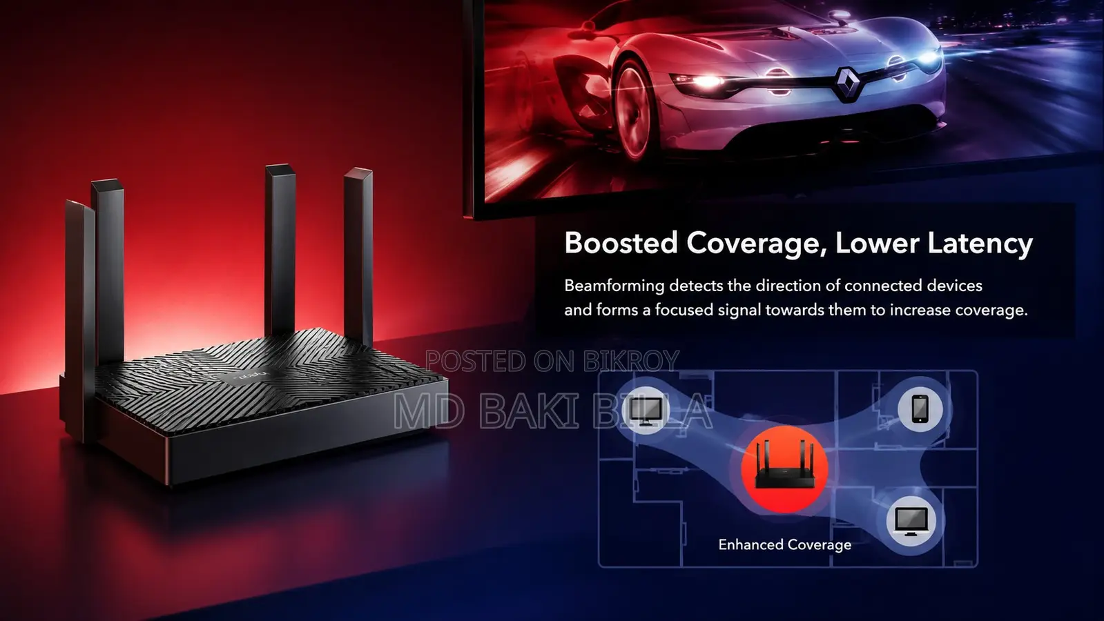 Cudy WR1500 1.0 AX1500 MBPS Gigabit Dual-Band Mesh Wi-Fi 6 Router