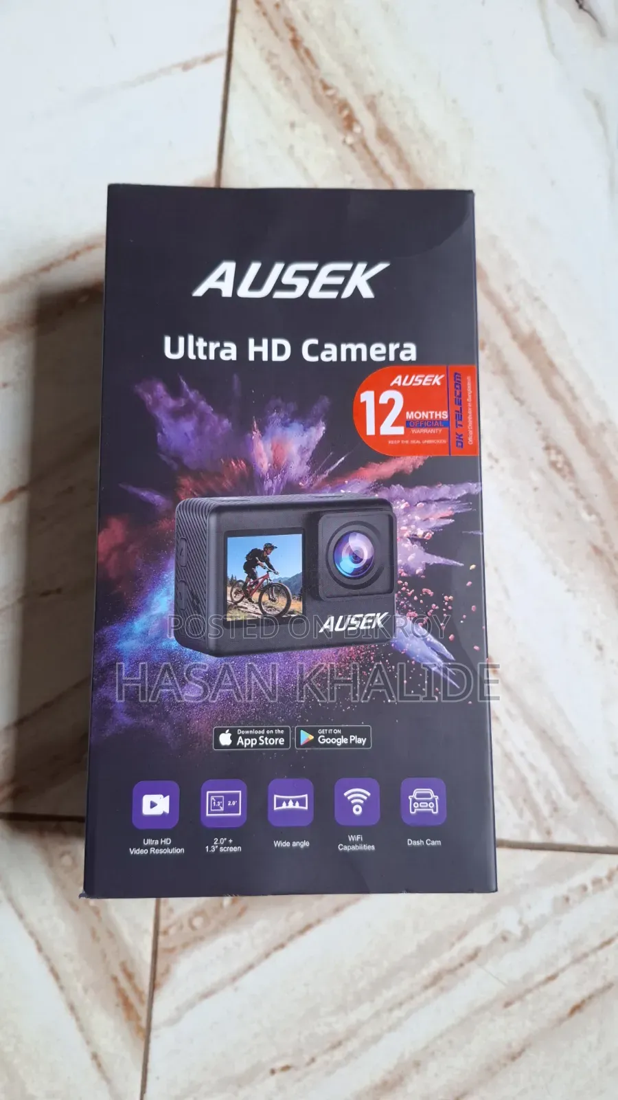 AUSEK 5K Waterproof Action Camera + 64GB SD Card for Sale