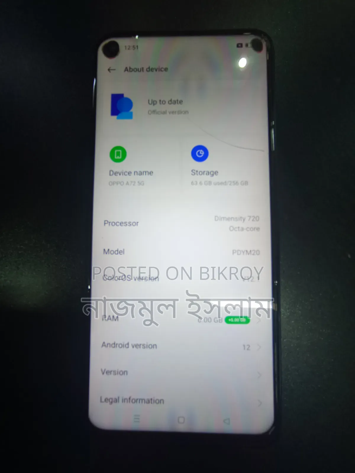 Oppo A72 5G 128 GB Red