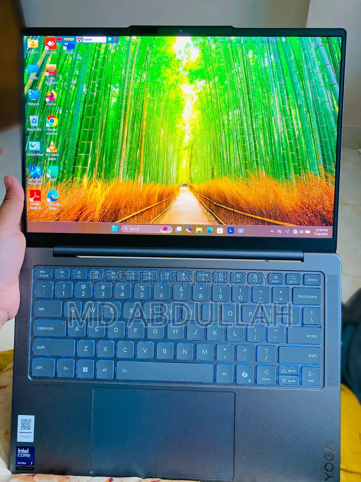 New Laptop Lenovo Yoga 7i 16GB Intel Core Ultra 7 HDD 512GB
