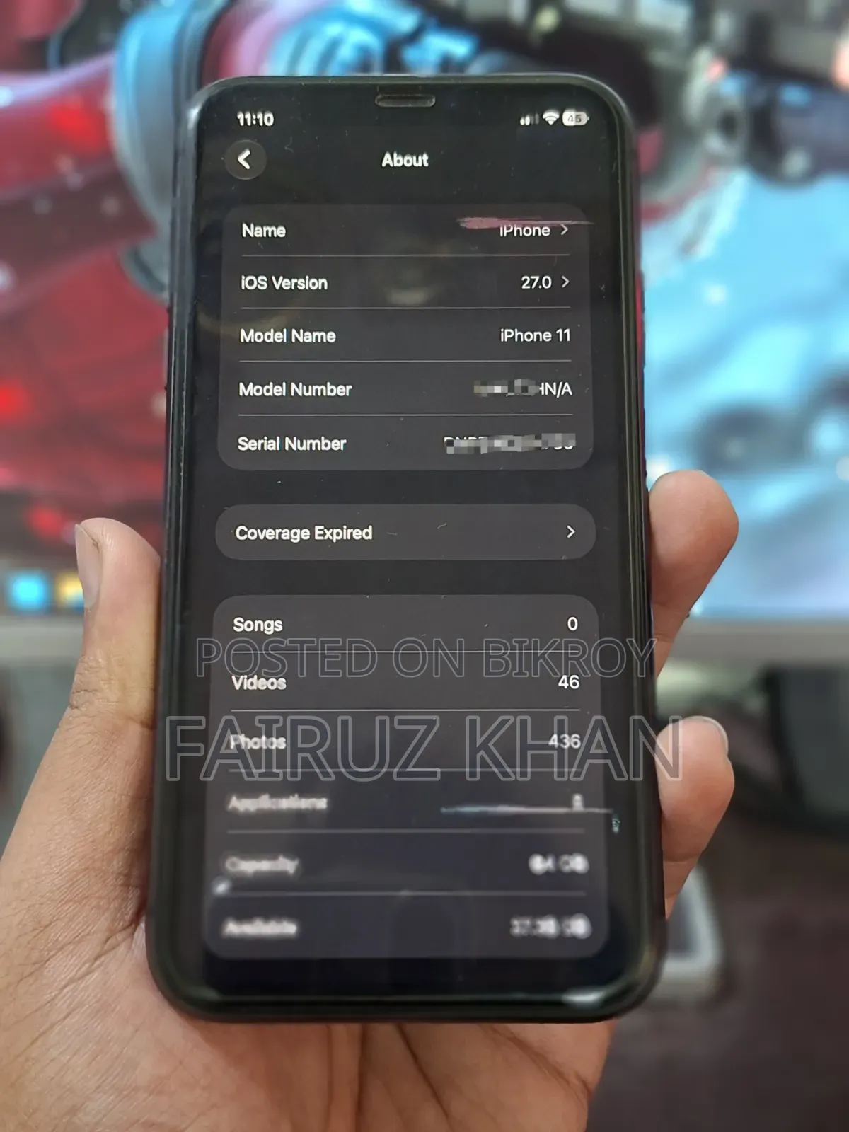 অ্যাপল আইফোন ১১ ৬৪ জিবি ব্ল্যাক