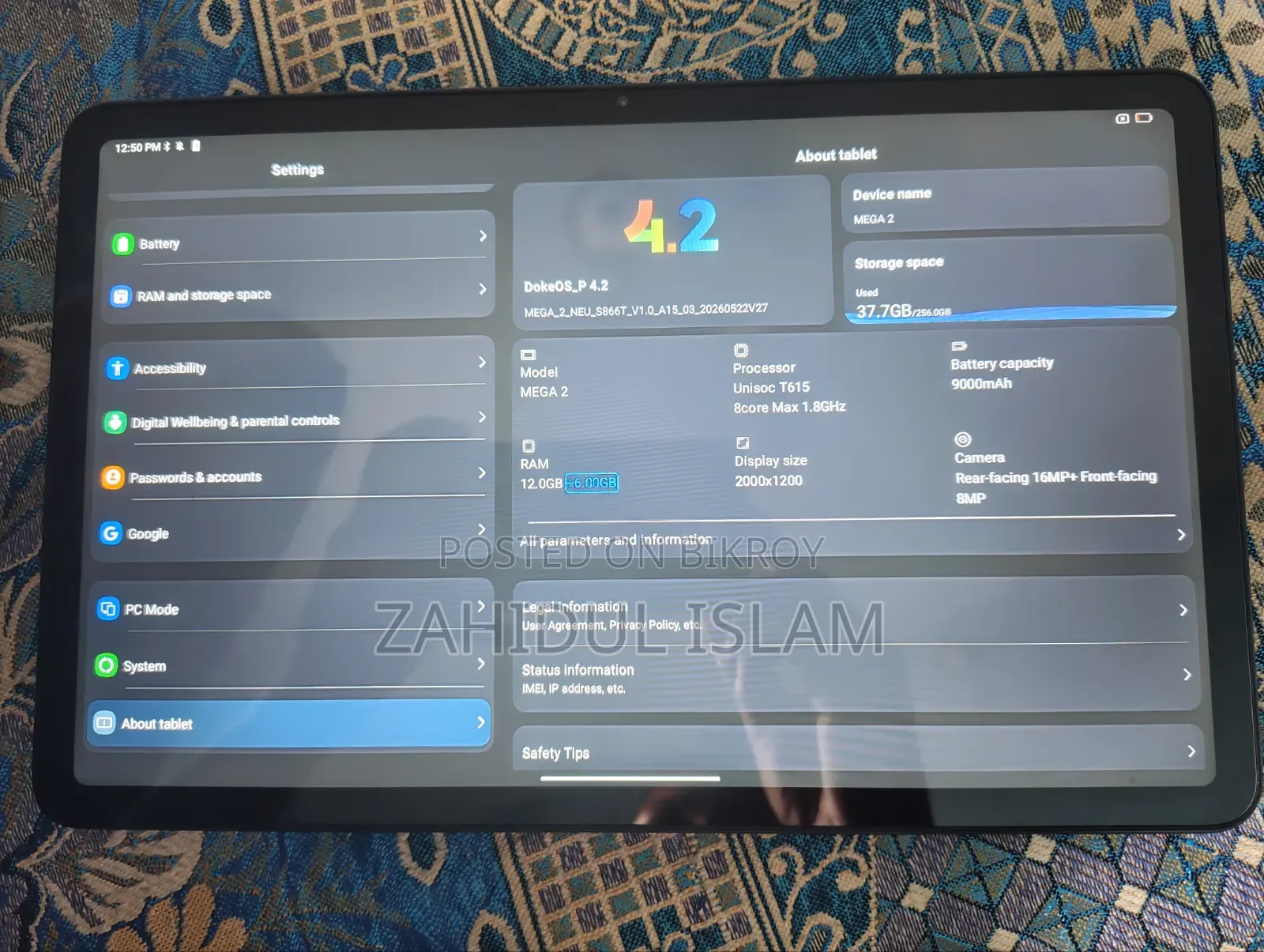 Blackview Mega 12 256 GB Gray