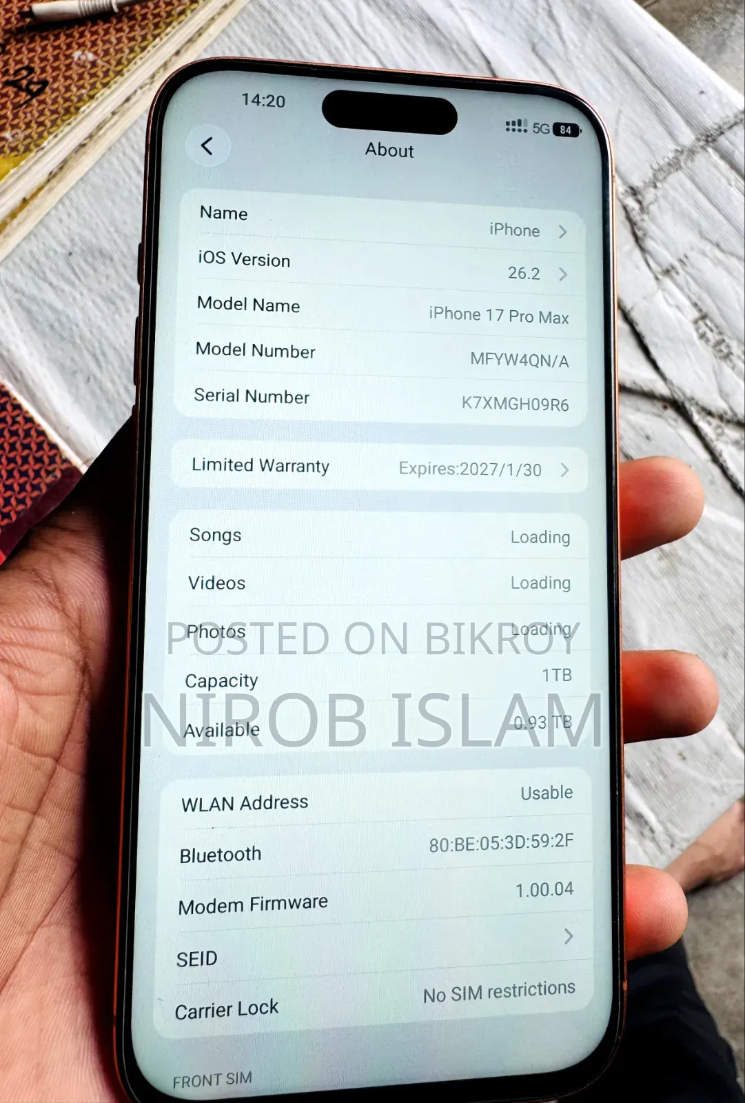 Apple iPhone 17 Pro Max 1 TB Orange