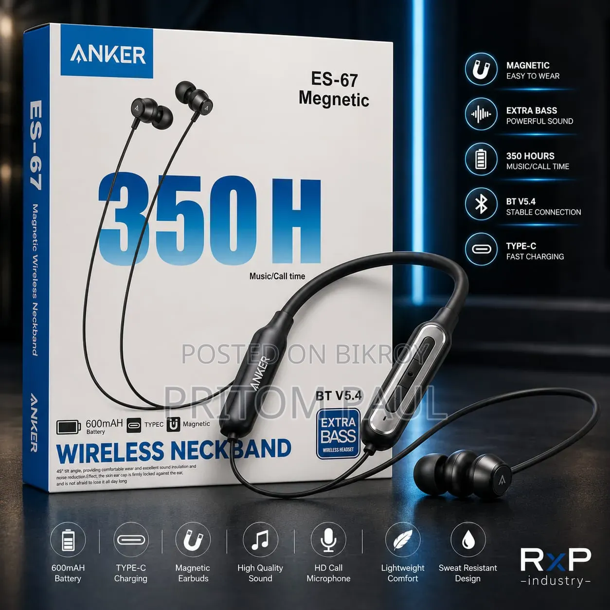 Anker ES67 Magnetic Wireless Neckband
