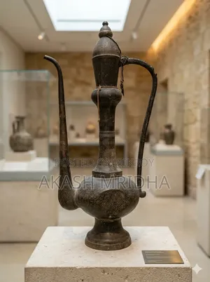 এন্টিক পিতলের নকশাদার আফতাবা/সুরাহী/আর্ট জগ(Antique Engraved Aftaba)