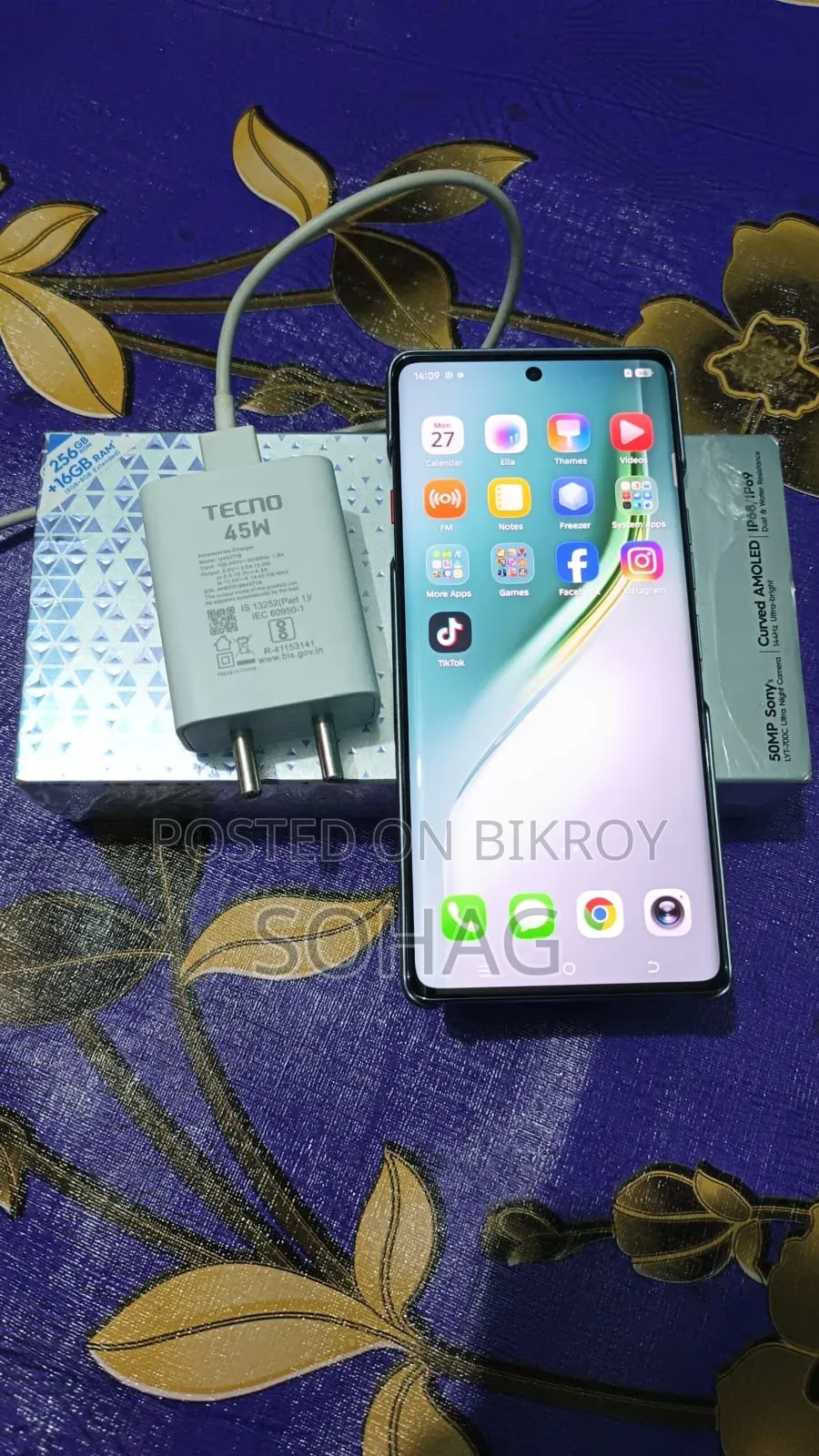 টেকনো ক্যামন ৪০ প্রো ৫জি ২৫৬ জিবি ব্ল্যাক