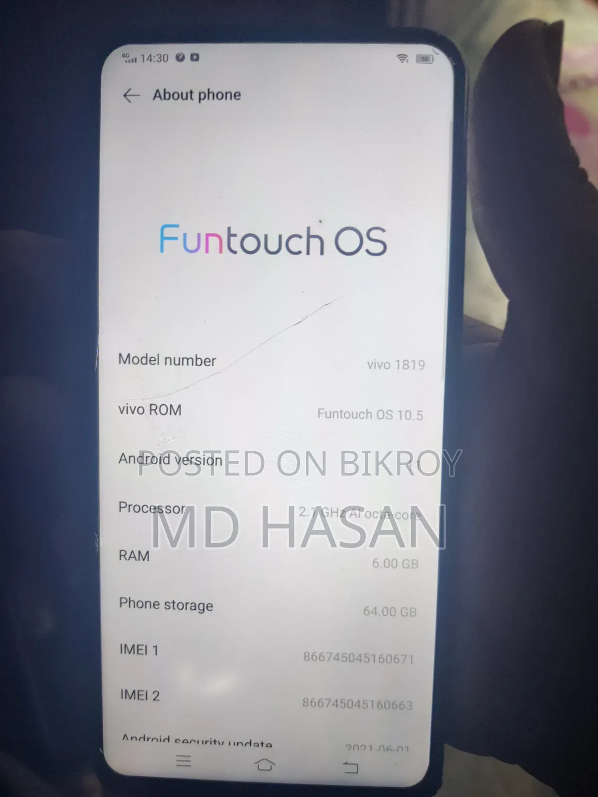 Vivo V15 128 GB Black