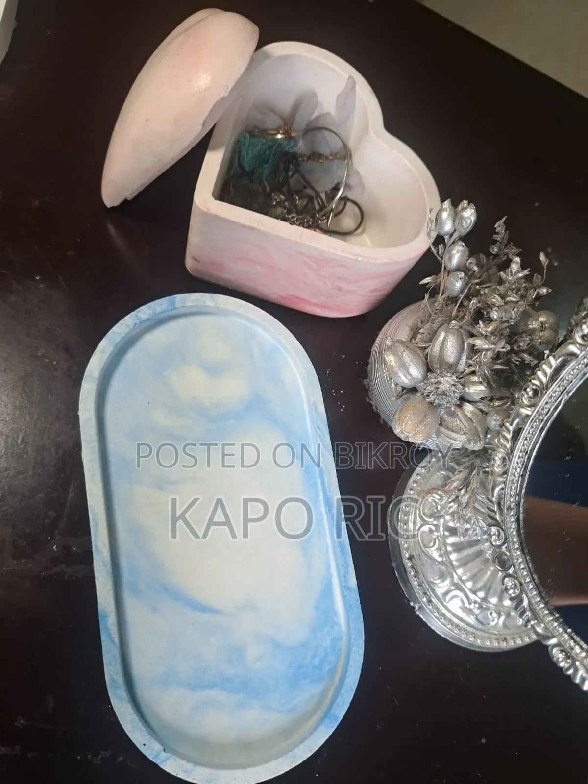 জিপসাম জুয়েল ট্রে এবং বক্স