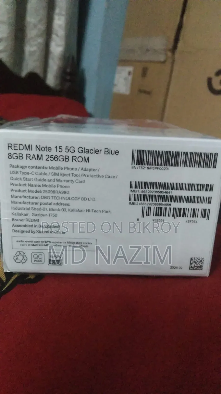 New Xiaomi Redmi Note 15 256 GB Gray