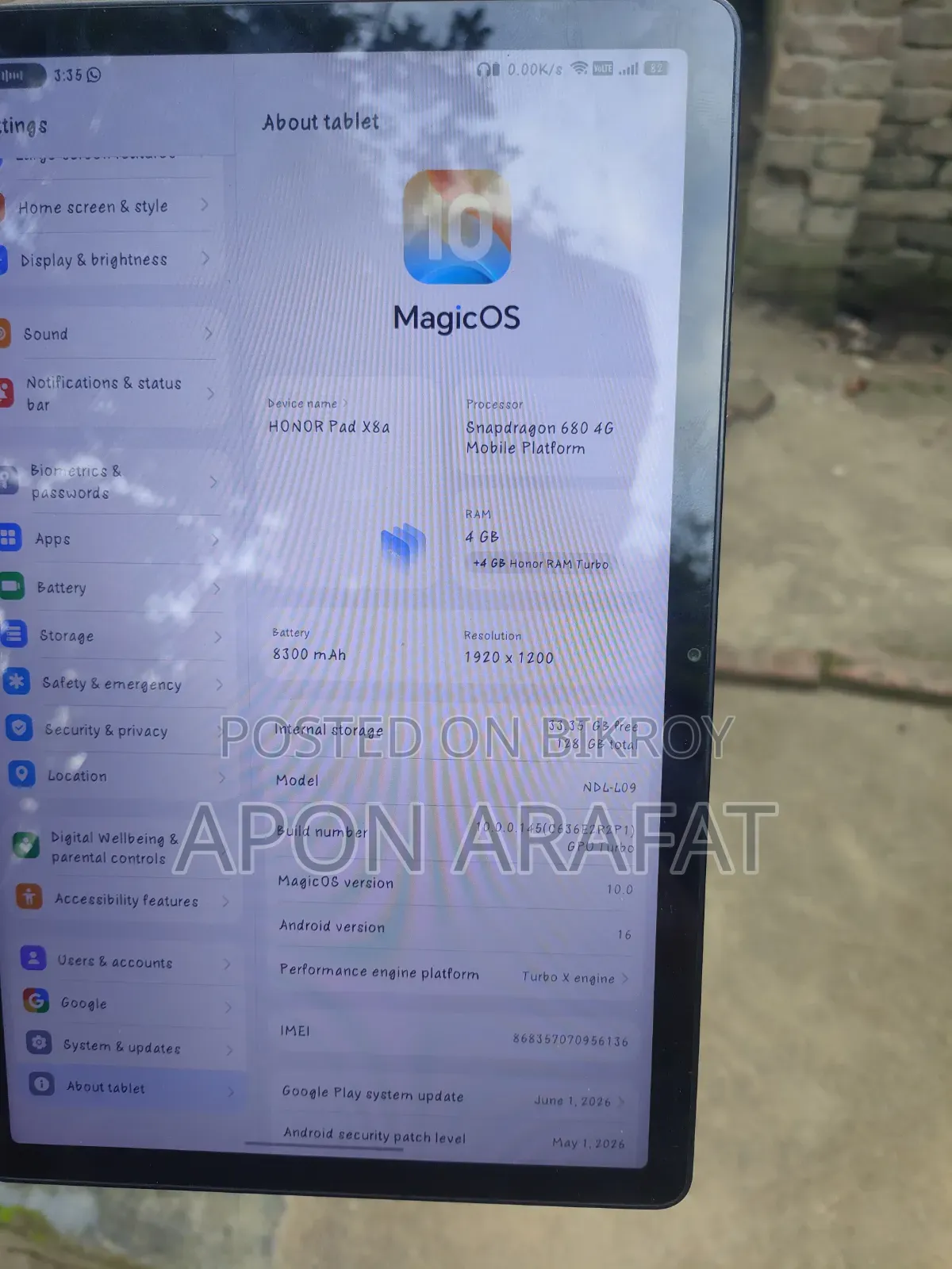 Honor Pad X8 128 GB Silver