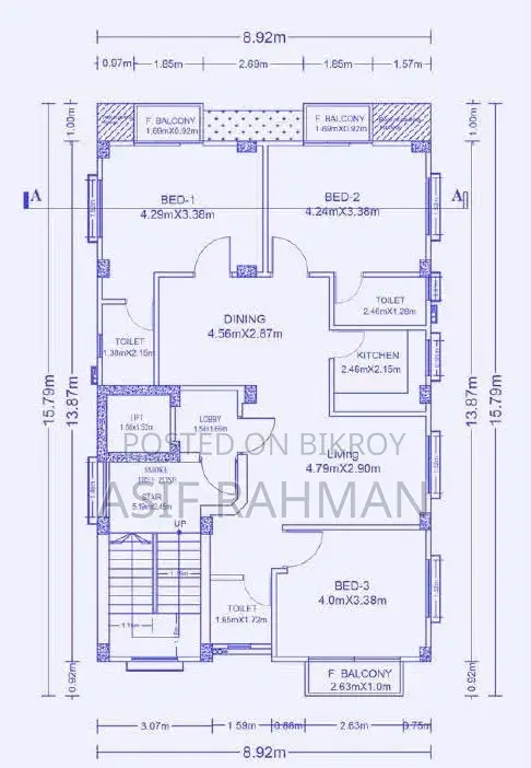 3bdrm Apartment in Purbachal for Sale