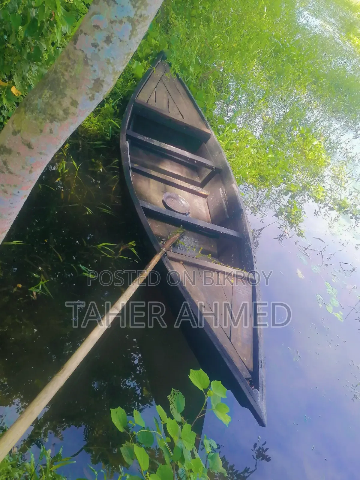 Wooden dinghy boat 9 cubits long. Made it out of new hobby 2 months ago