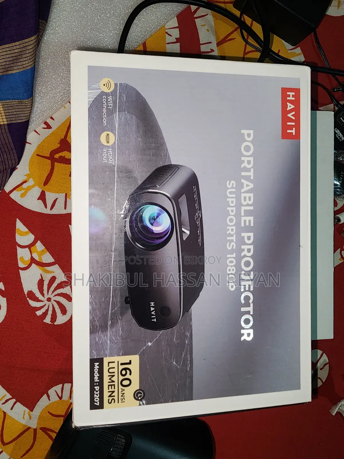 Havit PJ207 160 Lumens HD 720p Wi-Fi Screen Mirror Portable Projector