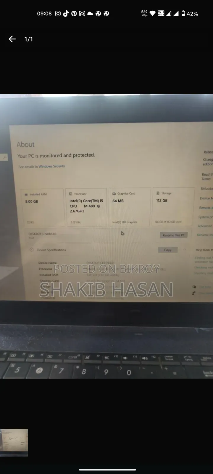 Laptop Asus A52F 8GB Intel Core i5 SSD 128GB