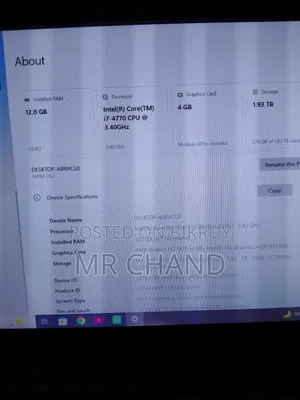 Desktop Computer Gigabyte GB-BXi7H-4500 12GB Intel Core I7 SSD 2T